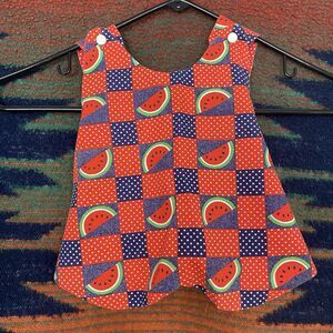 Vintage Watermelon Baby Top! Summer. Beach. 6-9 Months. Rare. USA. Polkadots!